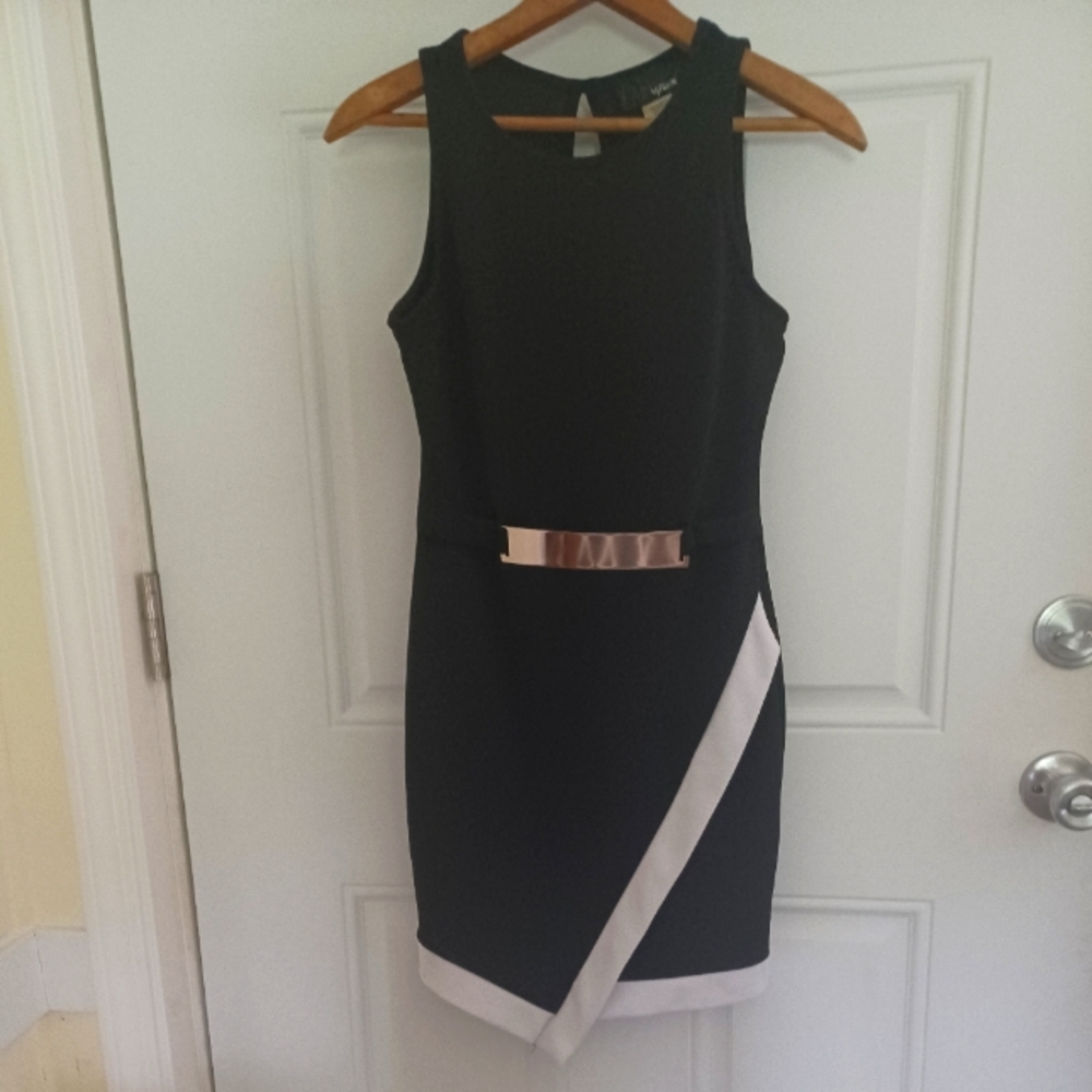 Black Hypnotic Dress with Silver Embellishment on the front